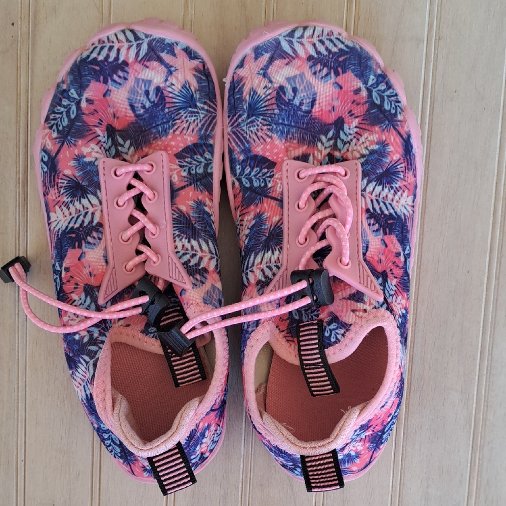 Kids Water Shoes Crova Tropical Palm Print Barefoot Quick-Dry Non Slip